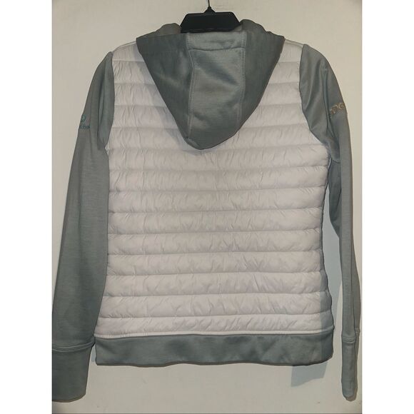Footjoy Hybrid Jacket women’s  XS Gray white Full Zip Puffer Golf Outdoor Quilte - Picture 4 of 9